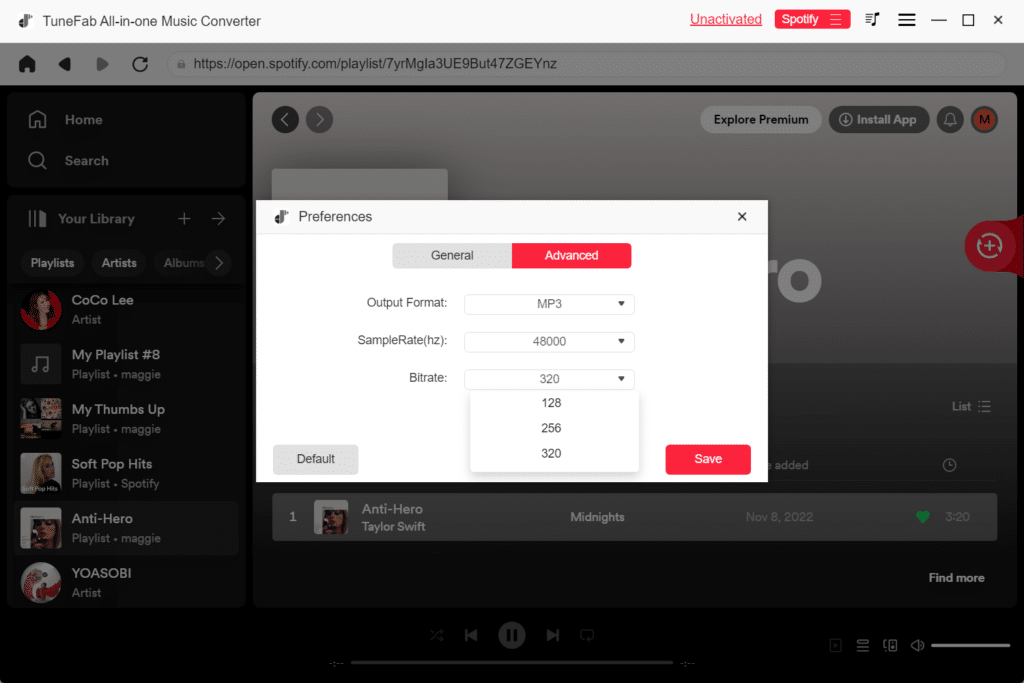 spotify converter tunefab